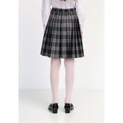 Юбка серая клетка вариант полушерсть