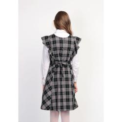 Сарафан школьный серая шотландка