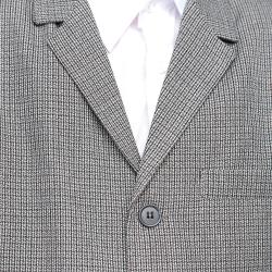 Пиджак серый рябушка крупный план ткани