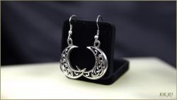 серьги луна