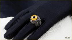 кольцо крылья Ангела с глазом гепарда