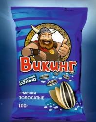 Семечка крупная полосатая ВИКИНГ 100 гр с солью