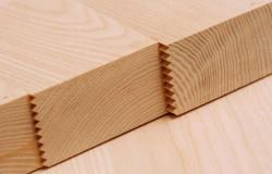 склейка двускосым шипом