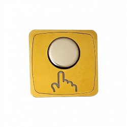 Кнопка накладная всепогодная 40.0 Off-(On) с гальваническим покрытием блестящее золото