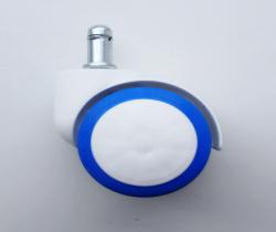 Ролик белый ПУ синий