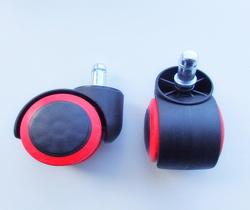 Ролик черный ПУ красный