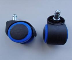 Ролик черный ПУ синий