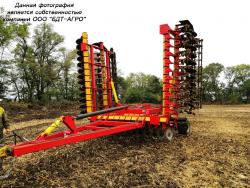 Дисковые бороны легкие БДМ-В БАРСУК на стойках с эластомерами, с шириной захвата от 1,8 до 12,1 метров