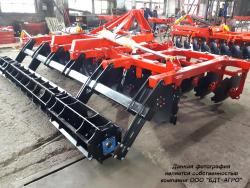 Бороны дисковые БДМ-А (подшипниковый узел снаружи сферы диска) двухрядные, шириной захвата от 1,2 до 9,3 метров