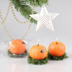 Свеча "Новогодний мандарин"