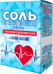  Соль пищевая Валетек с пониженным содержанием натрия плюс калий, магний