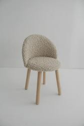 Стул мягкий, материал премиум букле. Цвет розовый, бежевый, серый и белый