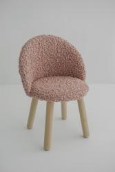 Стул мягкий, материал премиум букле. Цвет розовый, бежевый, серый и белый