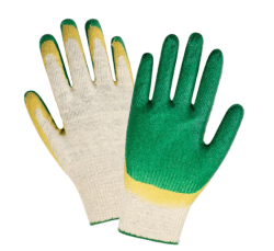 Перчатки рабочие трикотажные х/б с двойным латексным обливом ОПТ Л-15-13 Bronitex