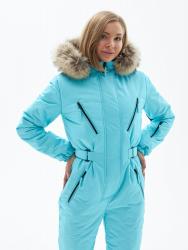 Комбинезон женский зимний утепленный голубой