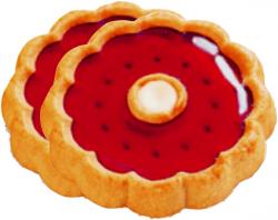 Печенье сахарное Янтарные сладости с желе со вкусом вишни