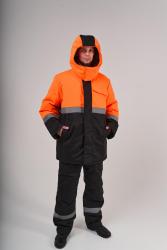 Костюм для защиты от пониженных температур с притачной ветрозащитной утепляющей подкладкой куртка + полукомбинезон Температурный режим до -20°