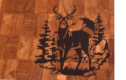 Торцевая разделочная доска со вставкой.