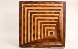 Торцевая разделочная доска с 3Д эффектом.