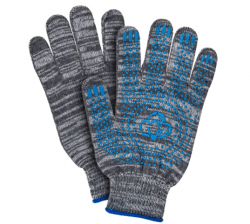 Перчатки рабочие трикотажные х/б с ПВХ ОПТ 52-10-20 Bronitex