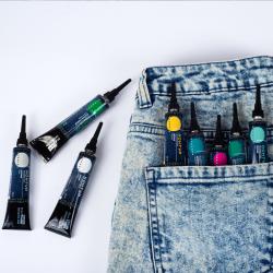 Акриловые контуры по ткани и коже