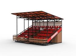 sport boss, трибуна с раздевалками