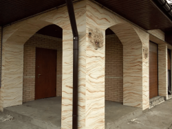 Отделка дома гибким камнем