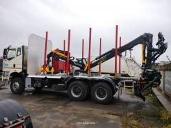 Сортиментовоз FAW J6 СА3250 с ГМ EC80S-93