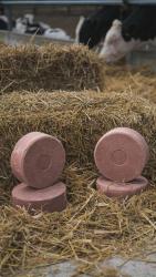 Соль-лизунец "Лимисол-Универсальный с патокой" коричневого цвета весом 5 кг круглой и квадратной формы, а также квадратный брикет весом 20кг, фасуется в коробки из гофрокартона по 4 штуки и в термоусадочную пленку.