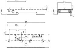 Габариты монтажной панели Commeng DR MP
