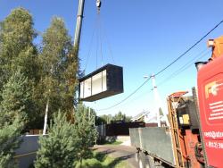 Монтаж жб модуля на участок