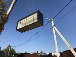 Монтаж жб модуля на участок