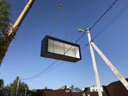 Монтаж жб модуля на участок