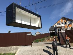 Монтаж жб модуля на участок