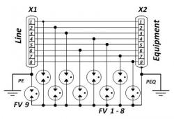 Электрическая схема устройства Commeng Cat6P