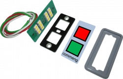 Части индикаторной панели: плата подсветки, монтажная рамка, защитная пленка, силиконовая прокладка.