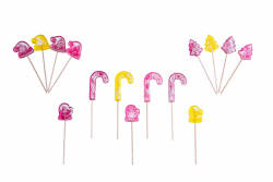 Погремушка с кокосовой стружкой: трость, колпак, варежка, ёлочка