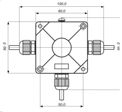 Габаритные размеры (проекция сверху). Высота – не более 32 мм
