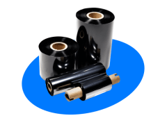 Риббоны - это красящая лента для термотрансферной печати, применяемая как расходный материал для принтера этикеток. Позволяет создавать наклейки и ярлыки с текстом, штрихкодами и графикой, обеспечивает стойкую печать