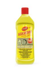 0.5л Наполнить чайник на 3/4 холодной водой, налить 200 г. средства в чайник с накипью и подождать до прекращения шипения, при этом не приближать к лицу и не вдыхать средство. Работайте на безопасном расстоянии от лица. При необходимости повторить процедуру до полной очистки, затем тщательно промыть чайник проточной водой. Известковый налет и ржавые подтеки на раковинах, ваннах, кафеле отойдут без всякого усилия. Разведите 100 г. средства на 1 л. воды в зависимости от загрязнения можно вар