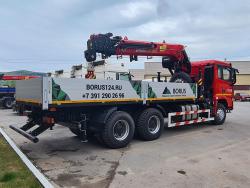 Автомобиль бортовой с КМУ на шасси Shacman (модель Borus 1121)