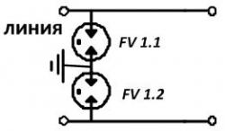 Электрическая схема УЗФЛ-ПВ без защиты от сверхтока