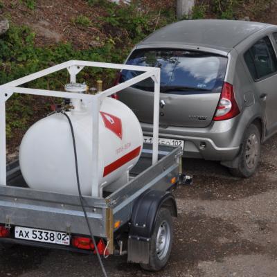 Газгольдер мобильный 0.6 м3 свободно помещается в легковой прицеп