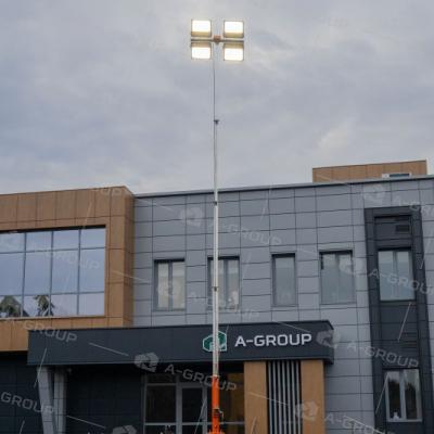 Мачта освещения на автомобильном прицепе