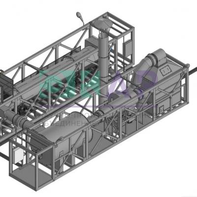 Оборудование для сжигания отходов. КТд — Вращающийся барабан