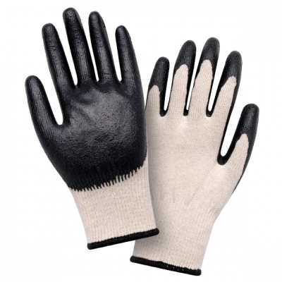 Перчатки рабочие трикотажные х/б с ПВХ ОПТ Л-20-13 NEW Bronitex