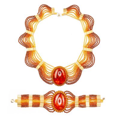 Комплект украшений в виде волны