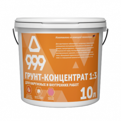 Укрепляет поверхность, снижает впитывающую способность оснований, связывает пыль, предотвращает пересыхание тонкослойных выравнивающих смесей, повышает адгезию материалов к основанию, снижает расход краски, повышает растекаемость напольных смесей и предотвращает появление пузырьков воздуха на их поверхности. Без запаха, пожаровзрывобезопасна. Благодаря содержанию пигмента позволяет легко отличить обработанную поверхность.