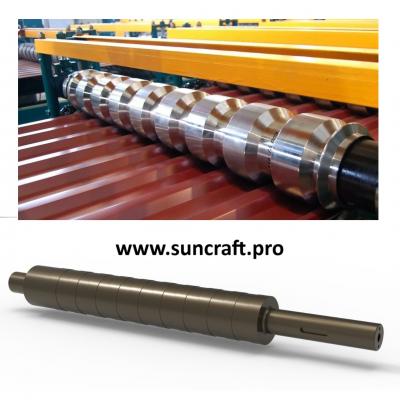 Валы профилирующие PIR, PUR, SIP линии по производству сэндвич-панелей (c роликами), линии по изготовлению профилированного листа