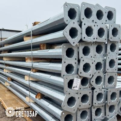 Опоры освещения стальные граненые 5 м от производителя, в наличии на складе. Обработаны горячим цинком.